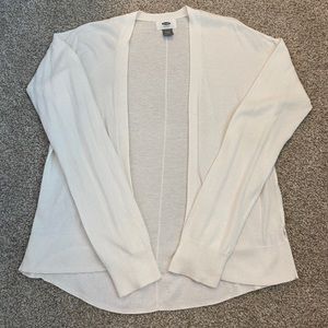 White Open Cardigan